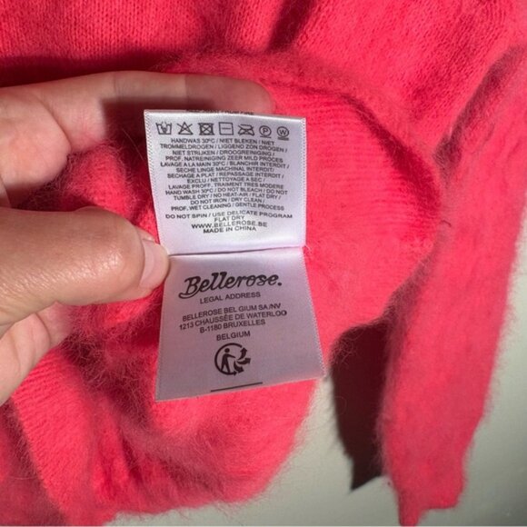 Bellerose Bright Coral Angora Blend Sweater - Picture 7 of 8